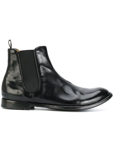 Officine Creative Stereo Leather Chelsea Boots In Black