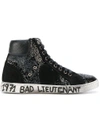 SAINT LAURENT GLITTER 'BAD LIEUTENANT' HI-TOP SNEAKERS,484905GM64012235751