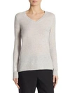 Saks Fifth Avenue Collection Cashmere V-neck Sweater In Dove Heather