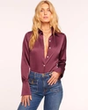 Ramy Brook Victoria Button Down Blouse In Cabernet