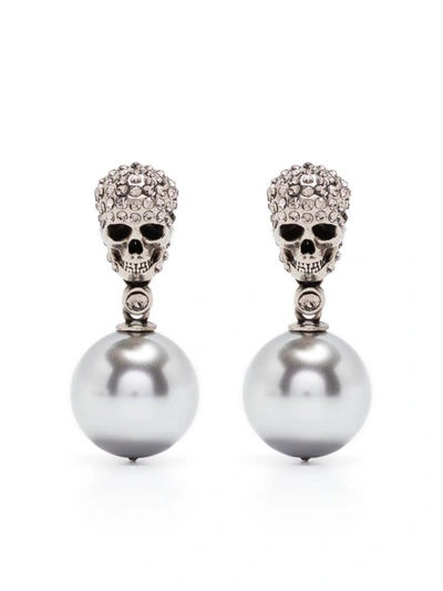 Alexander Mcqueen Earrings Accessories In Grey