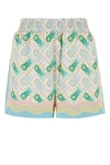 Casablanca Ladies Multicolor Monogram Print Shorts In Printed