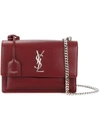Saint Laurent Medium Sunset Calfskin Leather Shoulder Bag In Pink