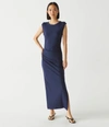 Michael Stars Calliope Power Shoulder Maxi Dress In Nocturnal