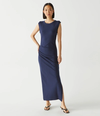 Michael Stars Calliope Power Shoulder Maxi Dress In Nocturnal