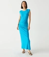 Michael Stars Calliope Power Shoulder Maxi Dress In Corsica