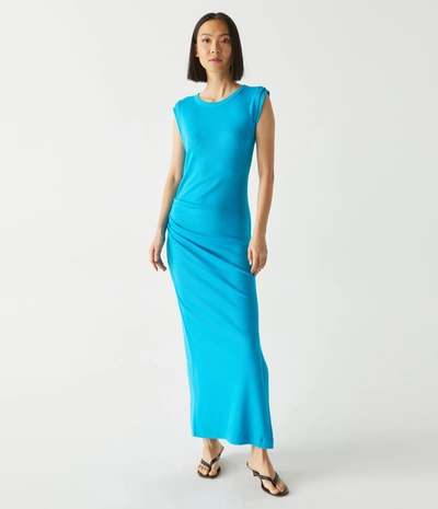 Michael Stars Calliope Power Shoulder Maxi Dress In Corsica