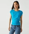Michael Stars Joni Power Shoulder Tee In Corsica