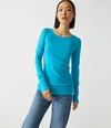 Michael Stars Legacy Supima Tee With Raw Edge In Water