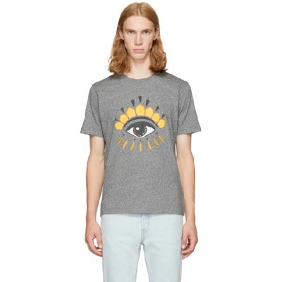 Kenzo Embroidered Eye T-shirt In Antracite