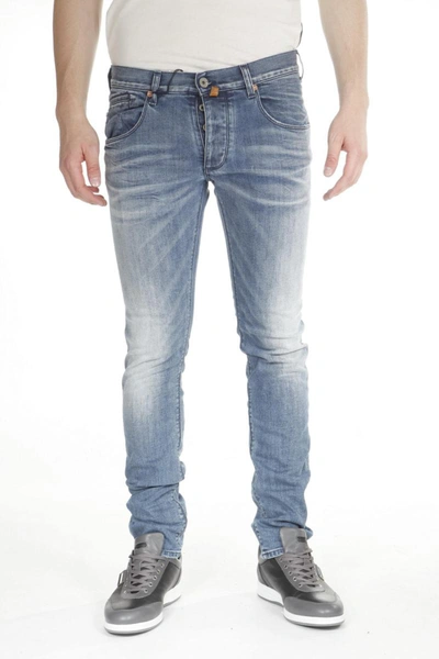 Armani Jeans Logo Logo Denim Trousers In Navy