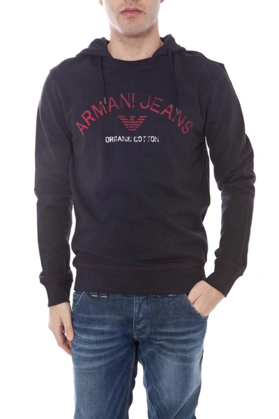 Armani Jeans Sweatshirt Hoodie In Blue