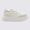 ASH ASH WHITE AND TALC LEATHER SNEAKERS