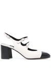 Carel Paris Papaya Nappa Leather T-strap Mary Jane Shoes In Multi