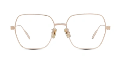 Givenchy Gold Square Glasses In Rose Gold