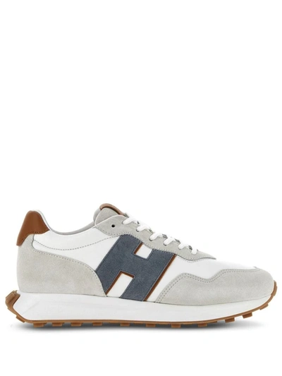 Hogan H601 Lace-up Suede Trainers In White