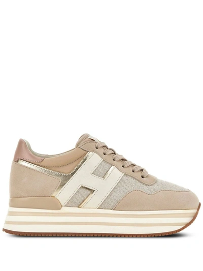 Hogan Midi H483 Plateau-sneakers In Beige