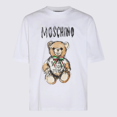 Moschino Teddy Bear 印花棉t恤 In White