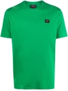 Paul & Shark Logo Crew Neck T-shirt With Short Sleeves In Green