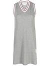 Thom Browne Cotton Pique Tennis Dress In Grey