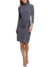 VINCE CAMUTO WOMENS METALLIC RUCHED COCKTAIL AND PARTY DRESS