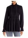 LAFAYETTE 148 WOMENS EMBROIDERED EMPIRE-WAIST BLOUSE