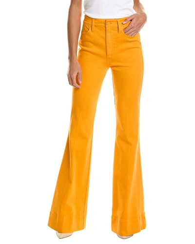 Alice And Olivia Alice + Olivia Beautiful High Rise Bell Jean In Yellow