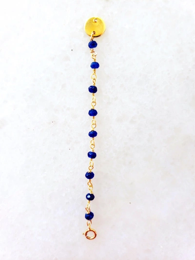 A Blonde And Her Bag Semi-precious Bead Necklace Extender In Blue