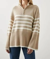 Rails Tessa Striped Zip Sweater In Multi