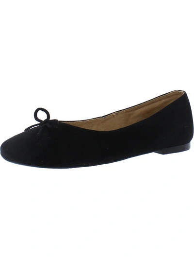 Me Too Shani Womens Pointed Toe Slip On Ballet Flats In Black