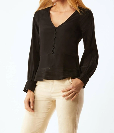 Ecru Hathaway Blouse With Embroidery In Black