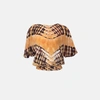 Lusana Demi Hand Painted Tie Dye Top In Oasis In Multi