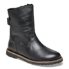 Birkenstock Uppsala Leather Shearling Boots - Regular/wide In Black In Black