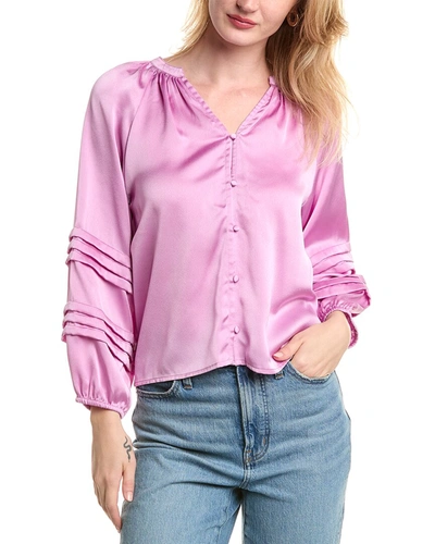 1.state Pintuck Blouse In Purple