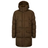 Hugo Boss Water-repellent Padded Jacket With Hood In Light Green