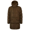 Hugo Boss Water-repellent Padded Jacket With Hood In Green