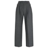 Hugo Boss Relaxed-fit Trousers In A Melange Wool Blend In Silver