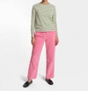 Frances Valentine Striped Pima Cotton Crewneck Top In Multi