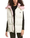 Moncler Parana Hooded Quilted Puffer Jacket In White