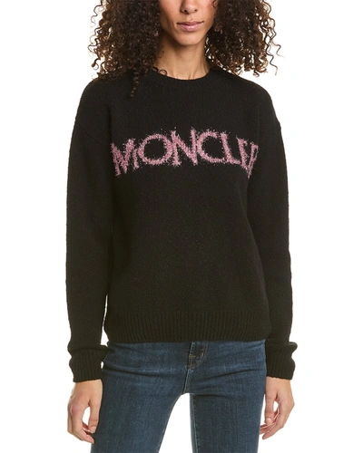 Moncler Wool Sweater In Black