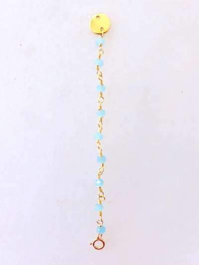 A Blonde And Her Bag Semi-precious Bead Necklace Extender In Blue