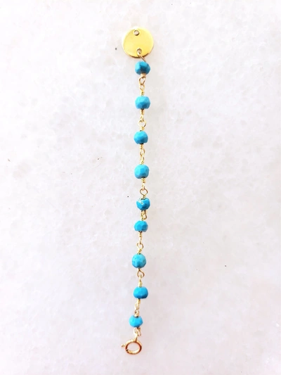 A Blonde And Her Bag Semi-precious Bead Necklace Extender In Blue