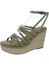 Zodiac Shana Womens Faux Suede Slingback Wedge Sandals In Multi