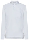 James Perse Rugby Polo Shirt In White Suede Jersey In Bianco