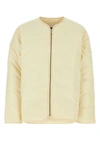 Jil Sander Cream Cotton Padded Jacket In Yellow