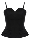 Karl Lagerfeld Sweetheart-neck Tailored Jumpsuit In Black