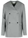 797 Loulou Studio 'altair' Grey Virgin Wool Blazer In Grey