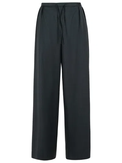 797 LOULOU STUDIO 'COVE' BLACK VIRGIN WOOL PANTS