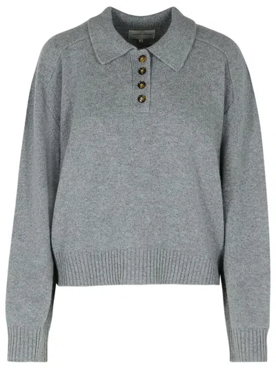 797 LOULOU STUDIO 'HOMERE' GREY CASHMERE SWEATER