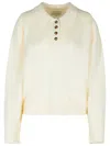 797 Loulou Studio 'homere' Ivory Cashmere Sweater In Beige